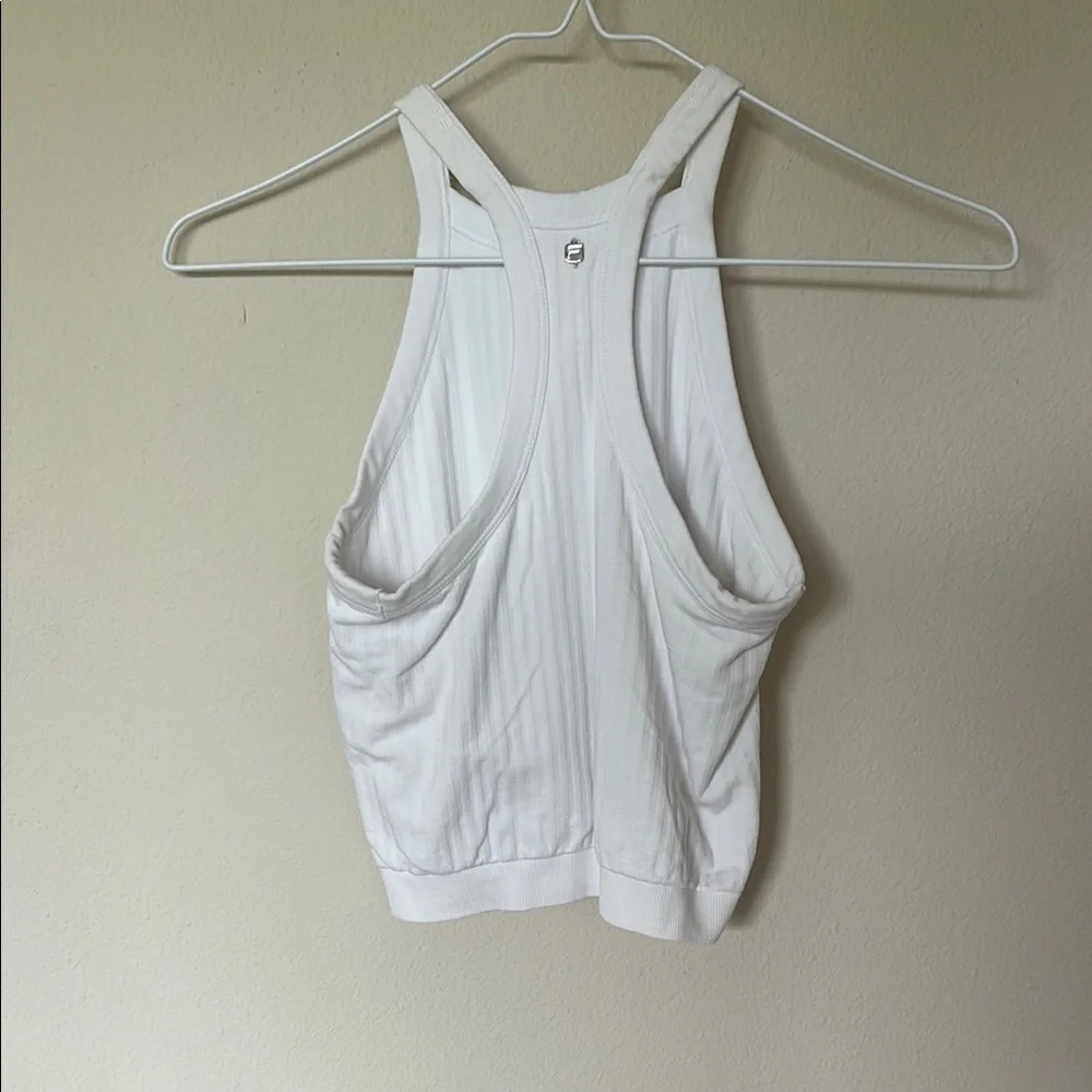 Fabletics White Ribbed Tank Top - Picture 2 of 8